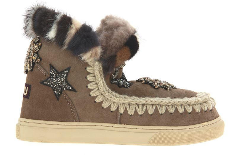 mou Boots ESKIMO SNEAKER STAR PATCHES ELEPHANT GREY (40)