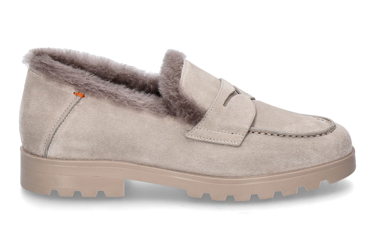 Santoni Damen- Loafer gefüttert DETR VELOURS- brown/ taupe