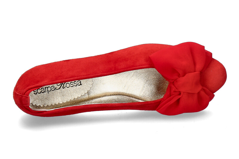 Scarparossa Ballerina CAMOSCIO LIPSTICK FIOCCO SETA (39½) Scarparossa Ballerina CAMOSCIO LIPSTICK FIOCCO SETA (39½)