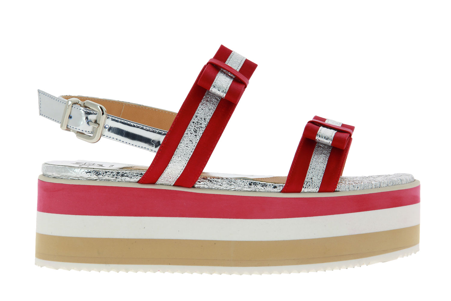 Truman's Plateau-Sandale BRILLANT ARGENTO RASO ROSSO (39) Truman's Plateau-Sandale BRILLANT ARGENTO RASO ROSSO (39)
