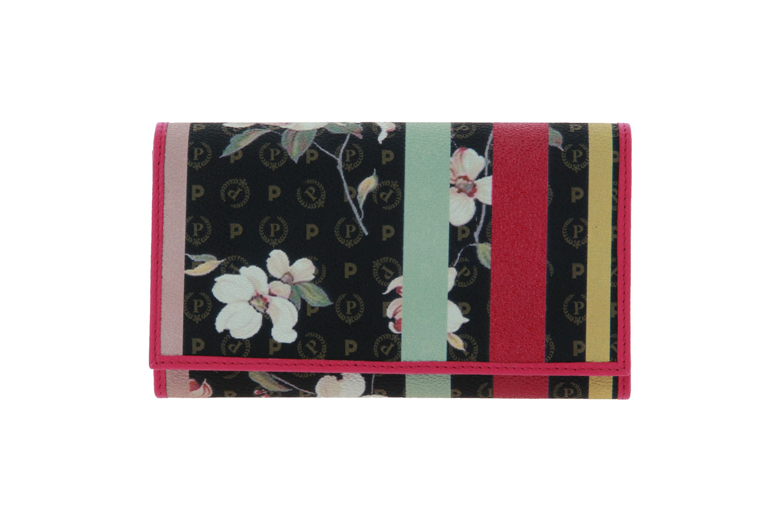 Pollini Portemonnaie TAPIRO ST.FLOWER VITELLO FUXIA