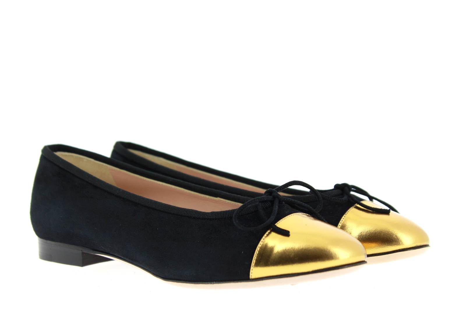 Unützer Ballerina CAMOSCIO NERO VITELLO ORO (37½)