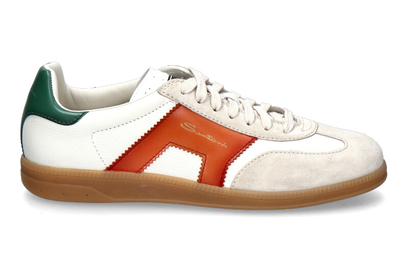 Santoni Herren-Sneaker OLYMPIC- orange/white/green