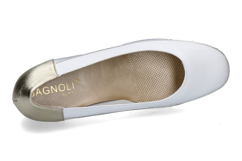 Bagnoli Slipper NAPPA BIANCO SILVER ORO  (41)