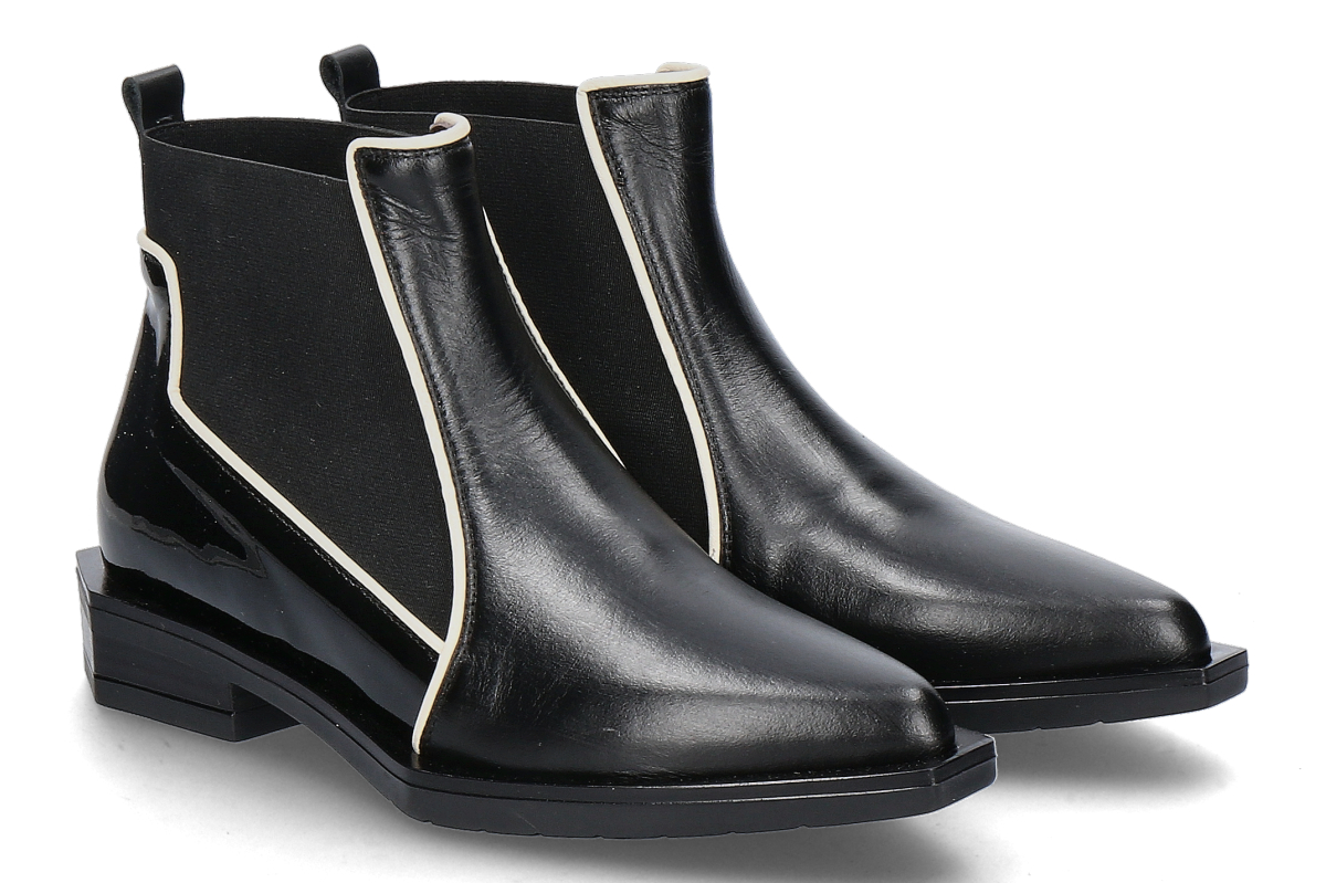 Le Bohémien Stiefelette G013 VITELLO ELASTICO- nero/ off-white