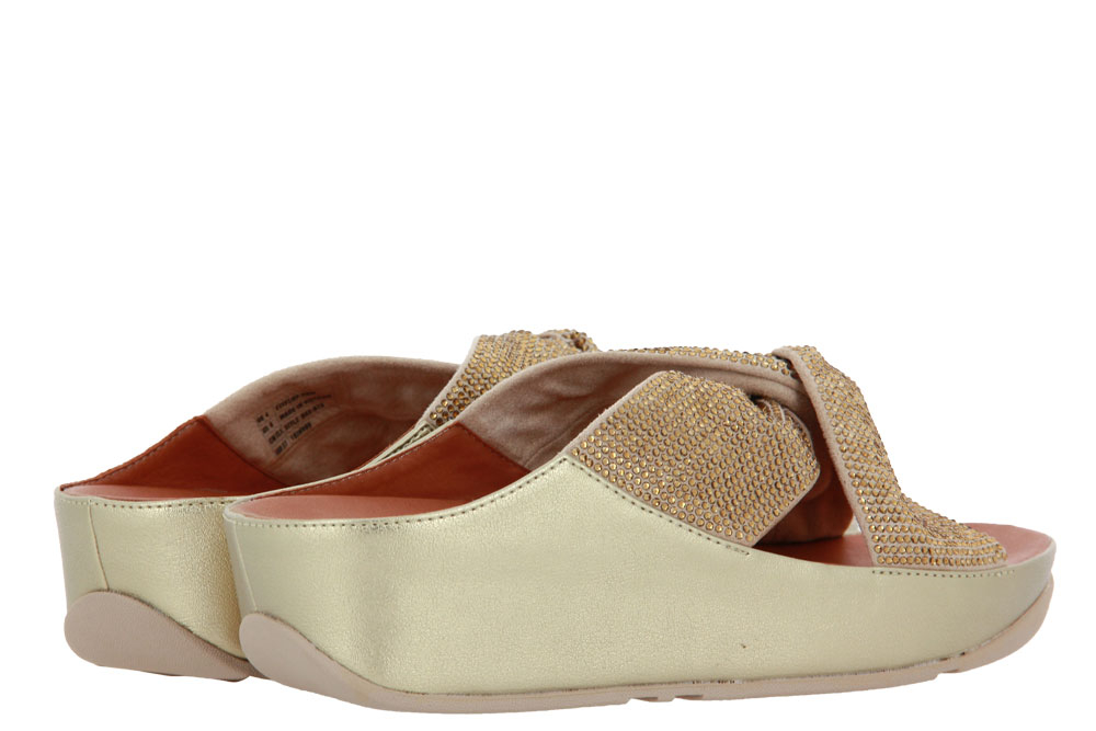 Fitflop Pantolette TWISS CRYSTAL SLIDE PLATINO  (42)