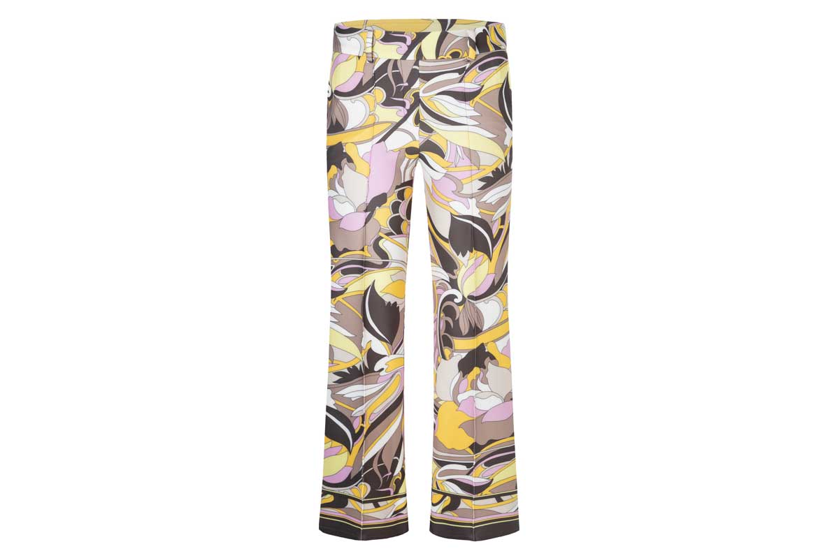 Cambio Cropped Stoffhose FRANCOISE- fancy pink/ hazel/ coffe