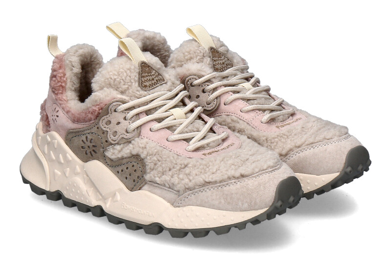 Flower Mountain Sneaker gefüttert KOTETSU SUEDE- white/ pink