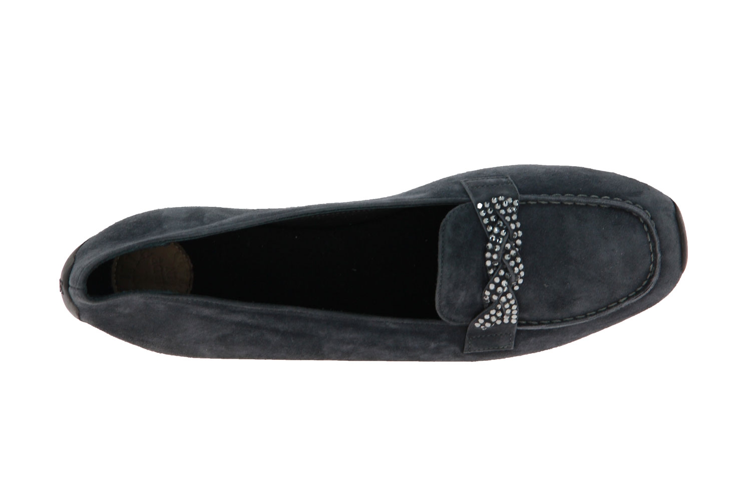 Mania Slipper gefüttert CAMOSCIO LONDRA STRASS SILVER (38)