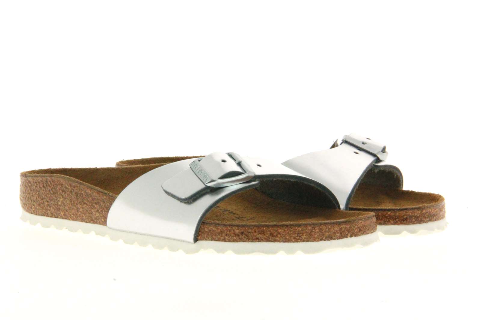 Birkenstock Pantolette MADRID SCHMAL LEDER SILVER (36)
