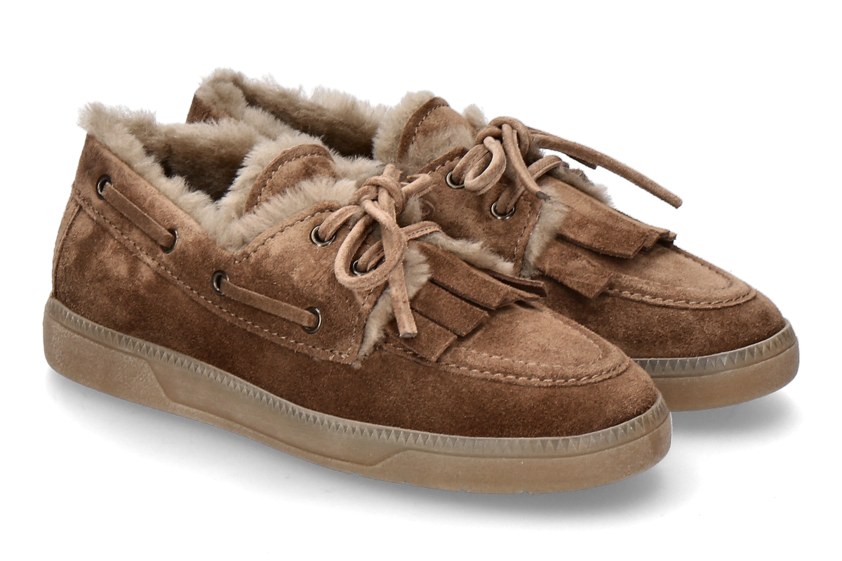 Kennel & Schmenger Schnürschuh POP SUEDE gefüttert- camel/ braun