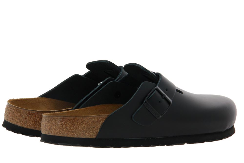 Birkenstock Clogs BOSTON SCHMAL NATURLEDER BLACK (44) Birkenstock Clogs BOSTON SCHMAL NATURLEDER BLACK (44)