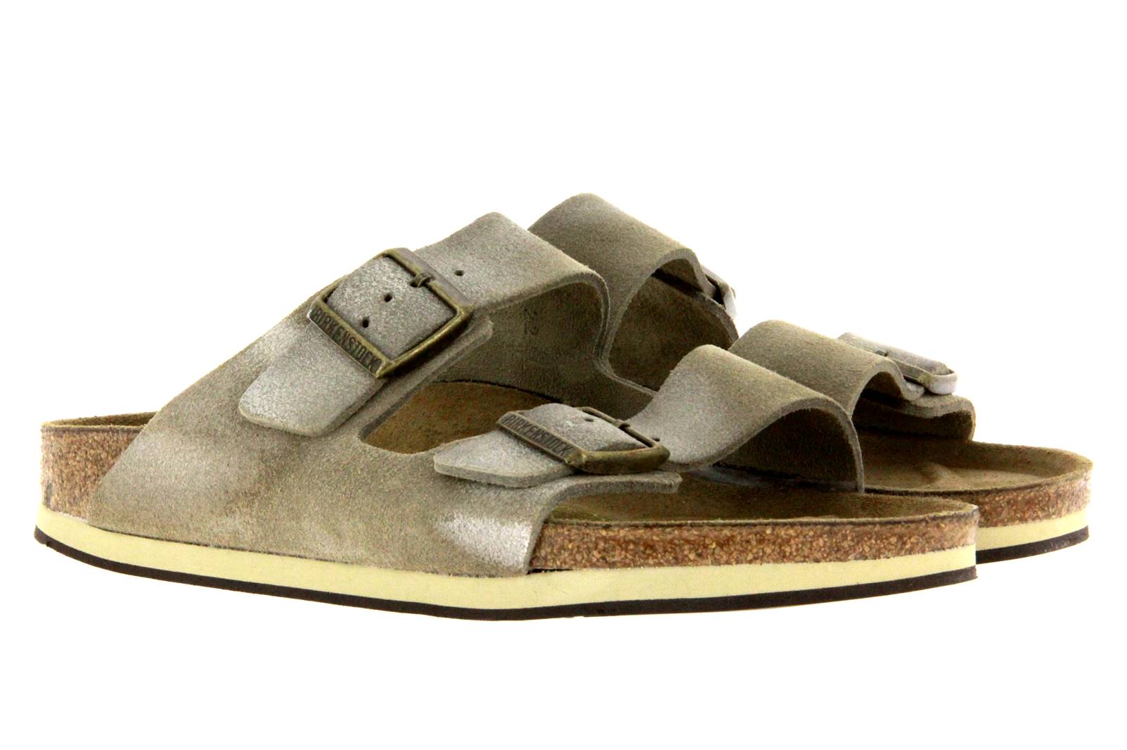 Birkenstock Pantolette ARIZONA SCHMAL VELOURSLEDER TAUPE (41)