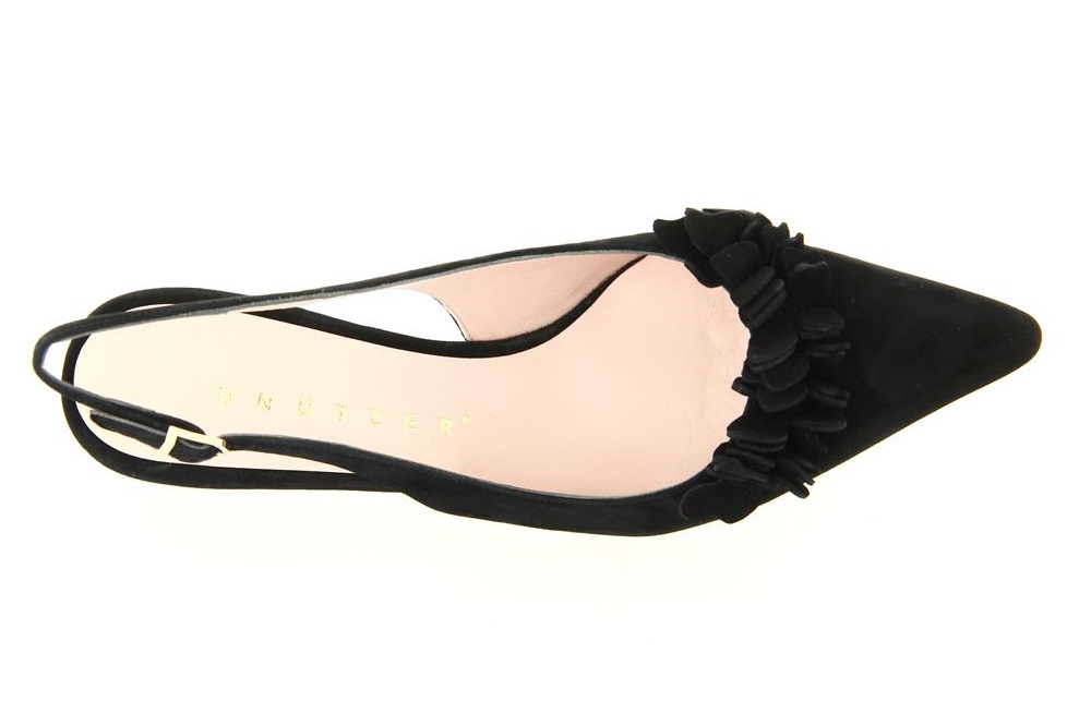 Unützer Slingpumps SANDALO DONNA CAMOSCIO VELUKID NERO (37 )