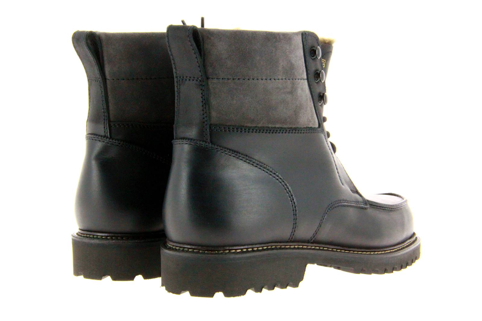 Ludwig Reiter Stiefelette gefüttert DACHSTEIN VINTAGE CALF PULLUP SCHWARZ DARK GREY (45)