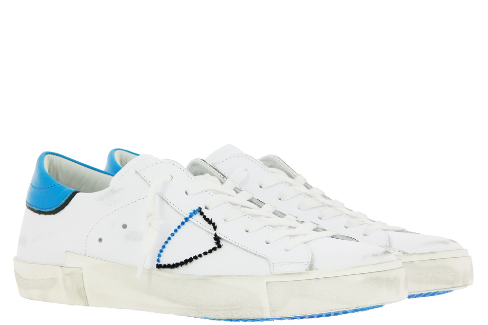 Philippe Model Sneaker LOW MAN BRODERIE POP BLANC AZUL