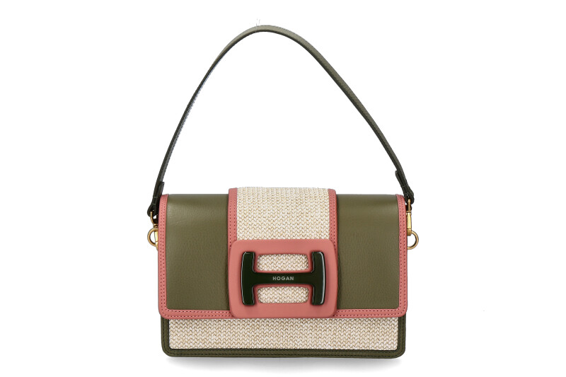 Hogan Tasche TRACOLLA RETT RAFIA KHAKI 