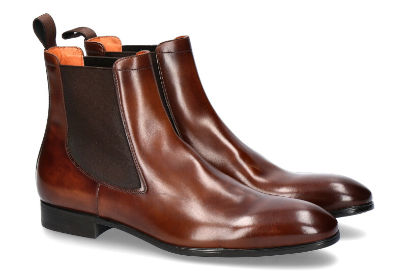 Santoni Chelsea Boot LEATHER BROWN (43)