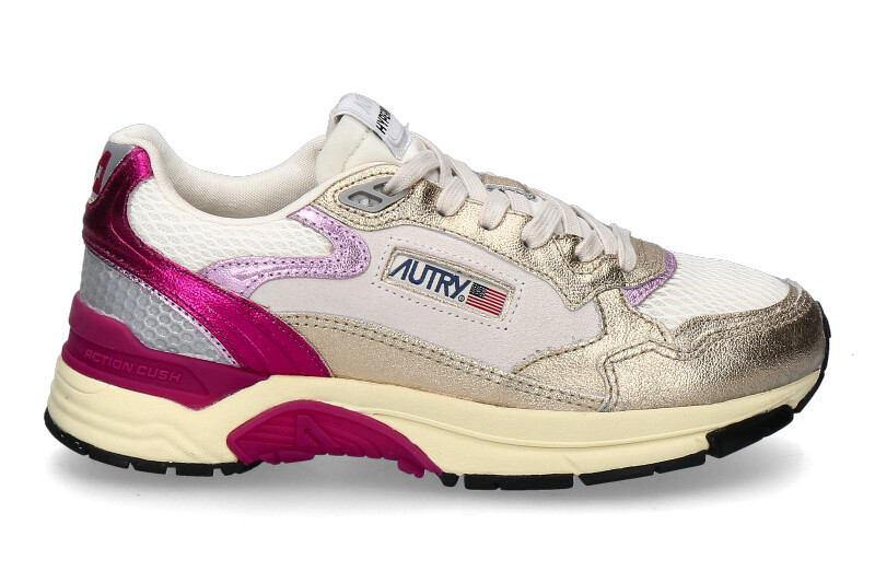 Autry Damen-Sneaker HYPERWAY EM01- gold/ fuxia/ beige