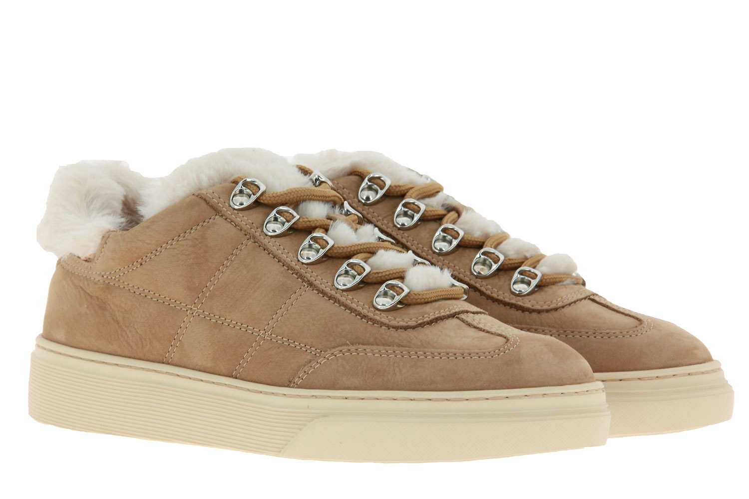 Hogan Sneaker ALLACCIATO BASSO H STITCHING HELLBRAUN (38)