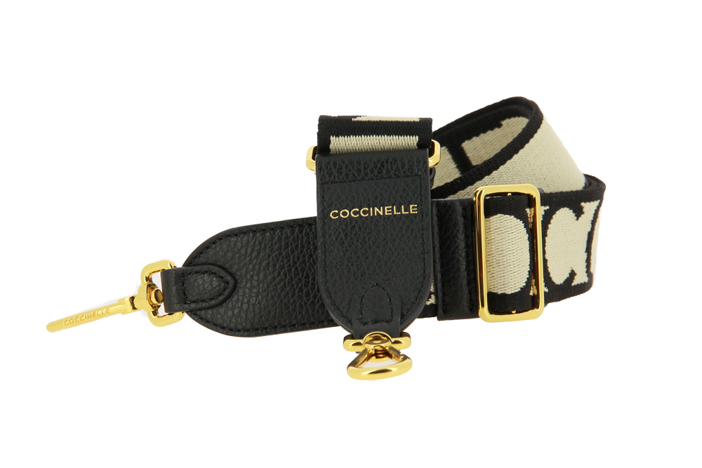 Coccinelle Strap NASTRO LOGATO CHALK/NOIR 