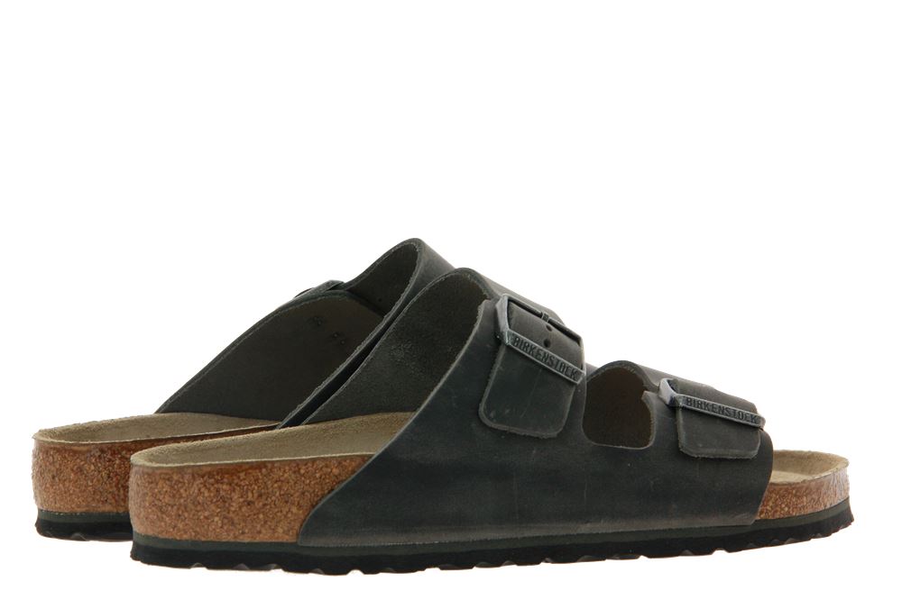 Birkenstock Pantolette ARIZONA NORMAL NUBUKLEDER IRON (40)