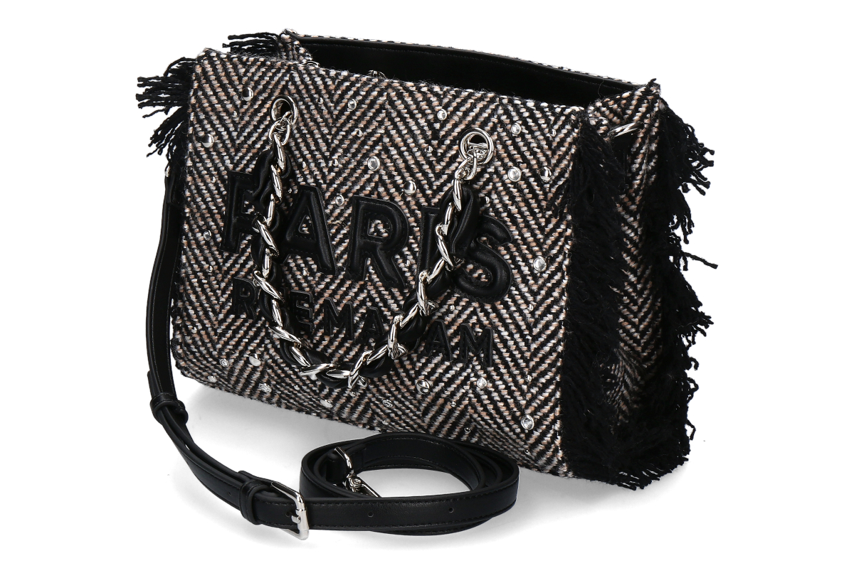 Rue Madam Tasche- HARRIS MINI TOTE- tweed black/schwarz