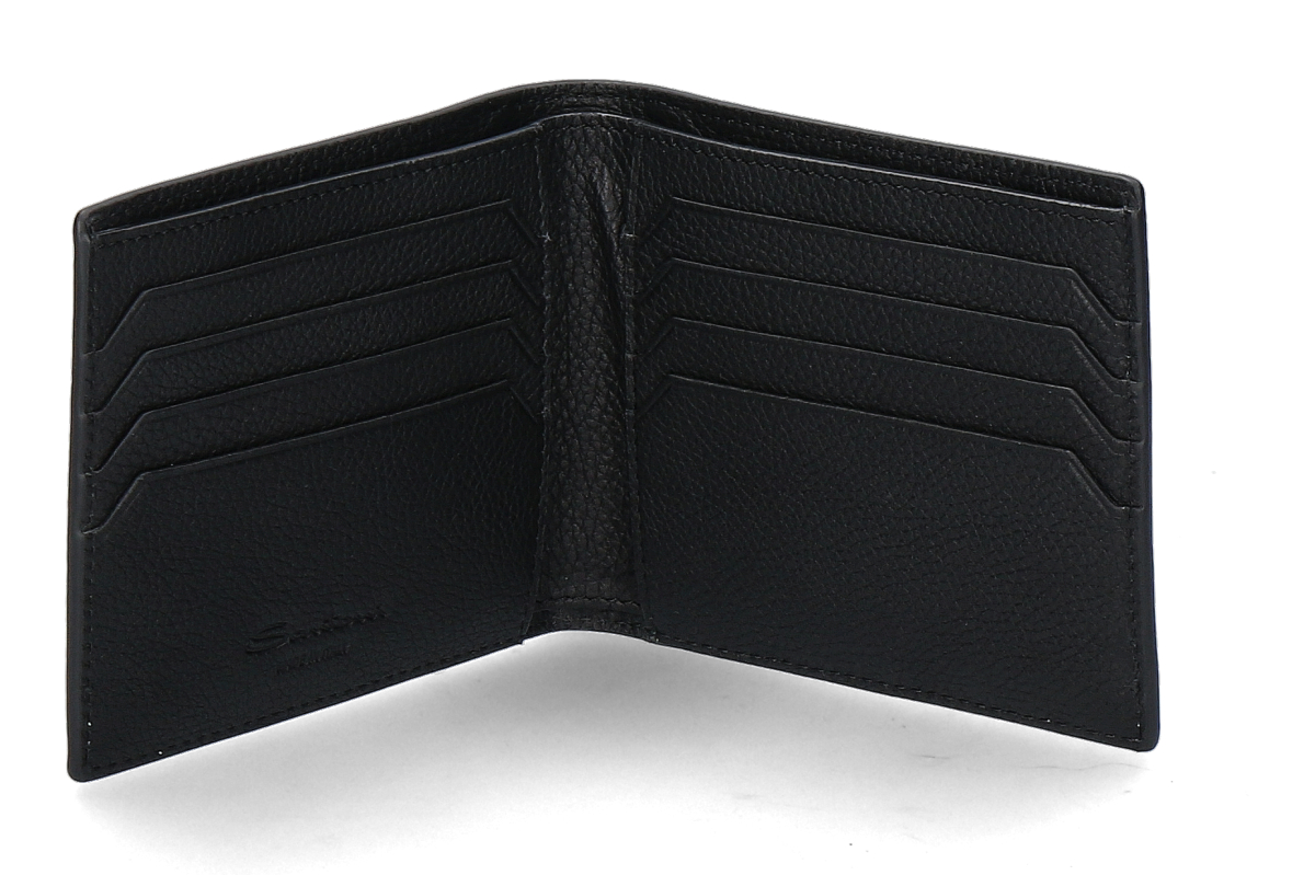 Santoni Portemonnaie PELLE BOTTALATA- black/ schwarz Santoni Portemonnaie PELLE BOTTALATA- black/ schwarz
