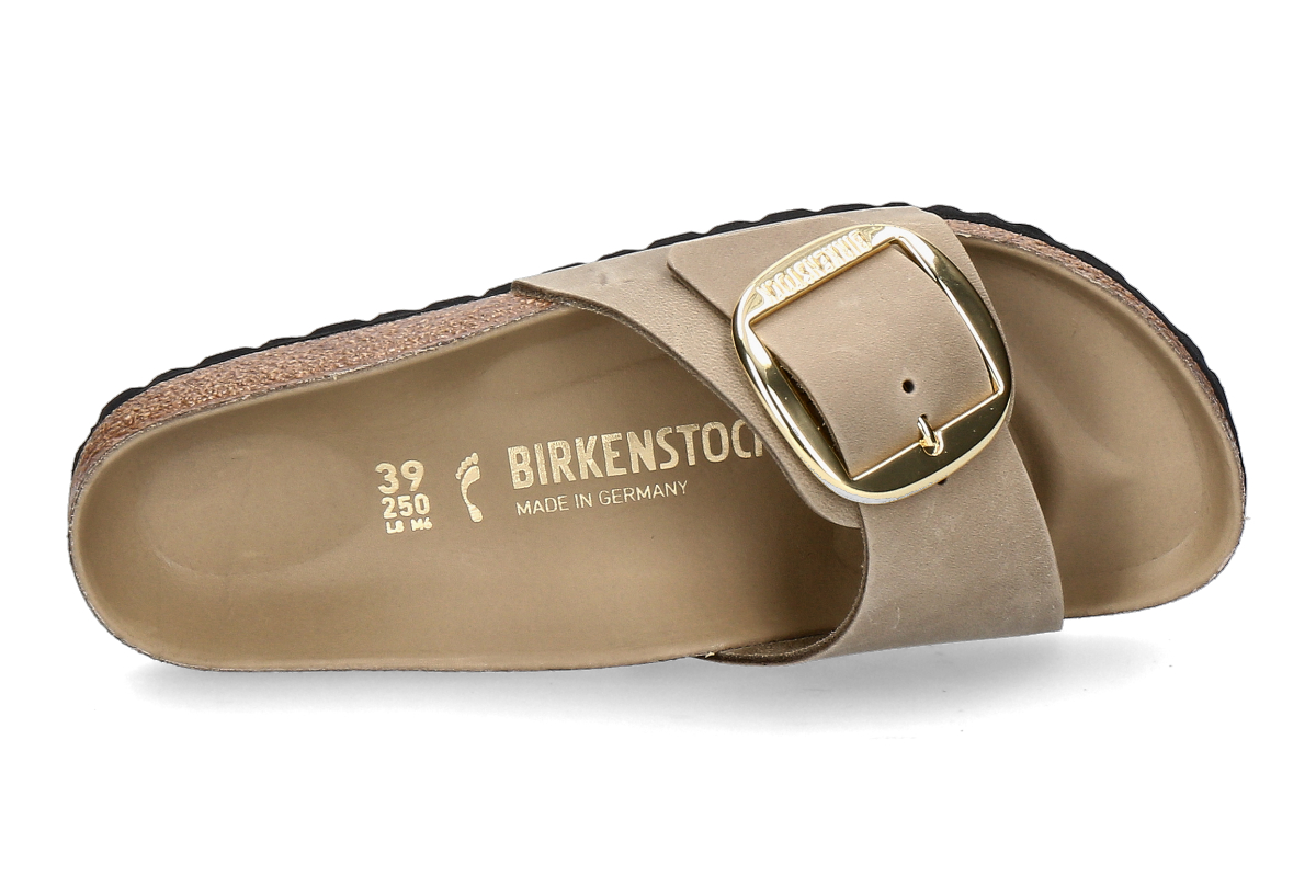 Birkenstock Pantolette MADRID SCHMAL BIG BUCKLE NUBUK- tabacco/ brown