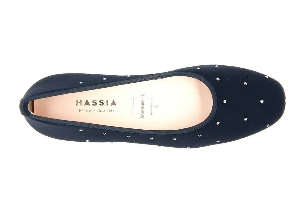 Hassia Slipper SANREMO H-WEITE STRETCH OCEAN SWAROVSKI (37½)