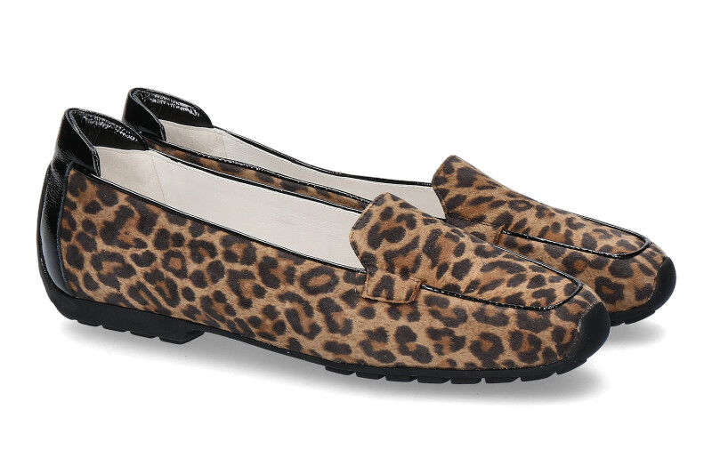 Mania Slipper CAMOSCIO LEOPARD PIUMA NERO (36½)