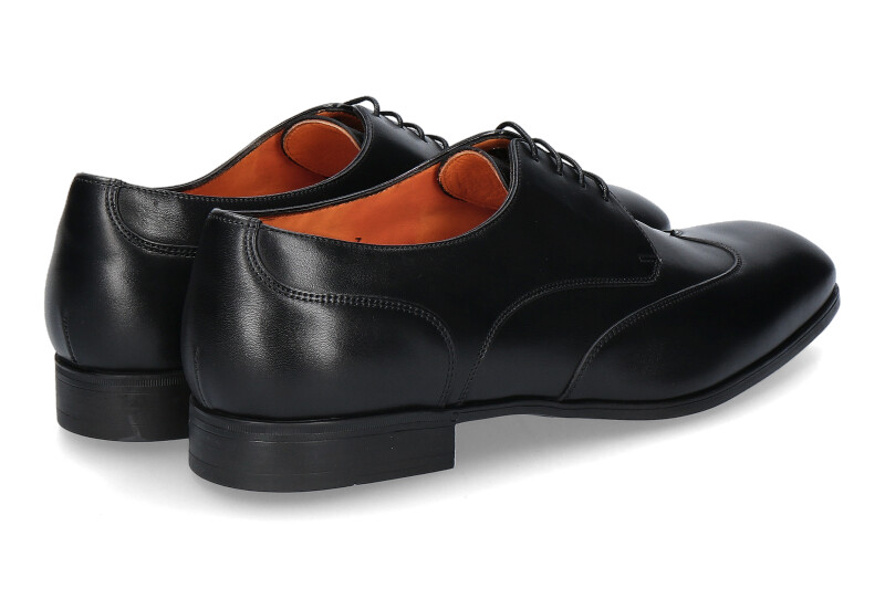 Santoni Schnürer LEATHER BLACK (40½)