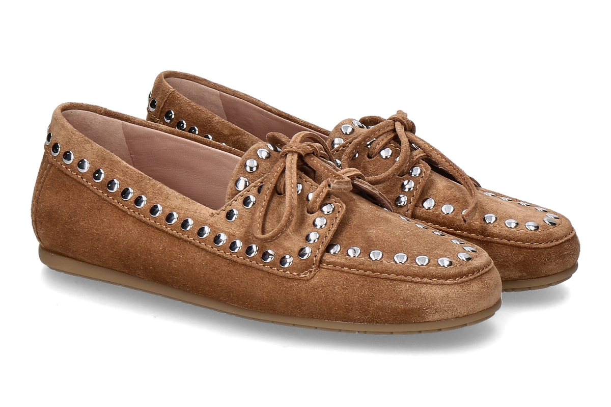 Kennel & Schmenger Mokassin DROP SUEDE- caramel silver/ braun silber