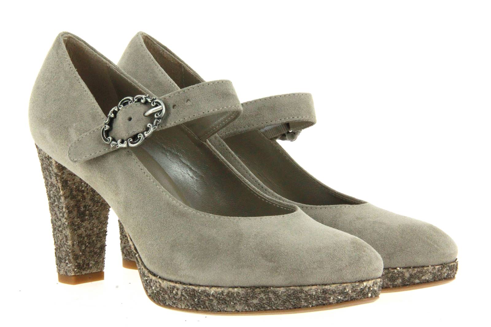 dirndl + bua Pumps ZIEGENVELOUR GLITTER NATUR (37 ) dirndl + bua Pumps ZIEGENVELOUR GLITTER NATUR (37 )