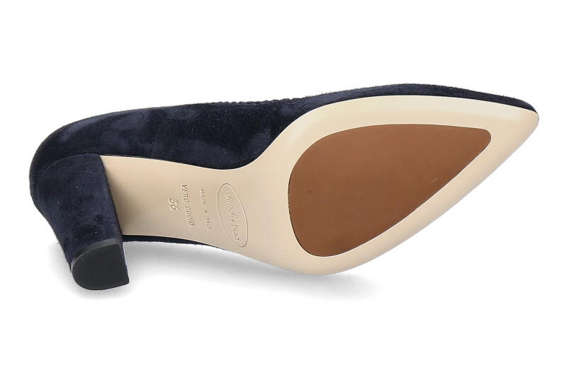 Dirndl+ Bua Pumps ZIGENVELOUR DUNKELBLAU (36)