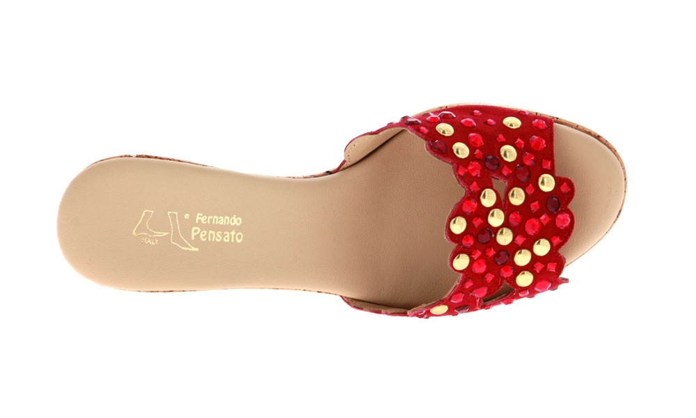 Fernando Pensato Pentolette BORCHIE ORO DUBAI CAM ROSSO STRASS (38½)