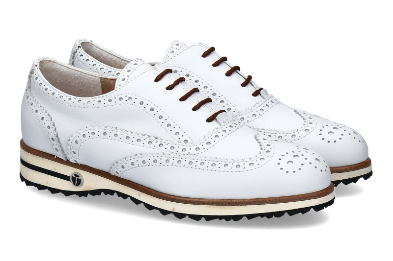 Tee Golf Shoes Damen- Golfschuh EVA VITELLO WP BIANCO (35)