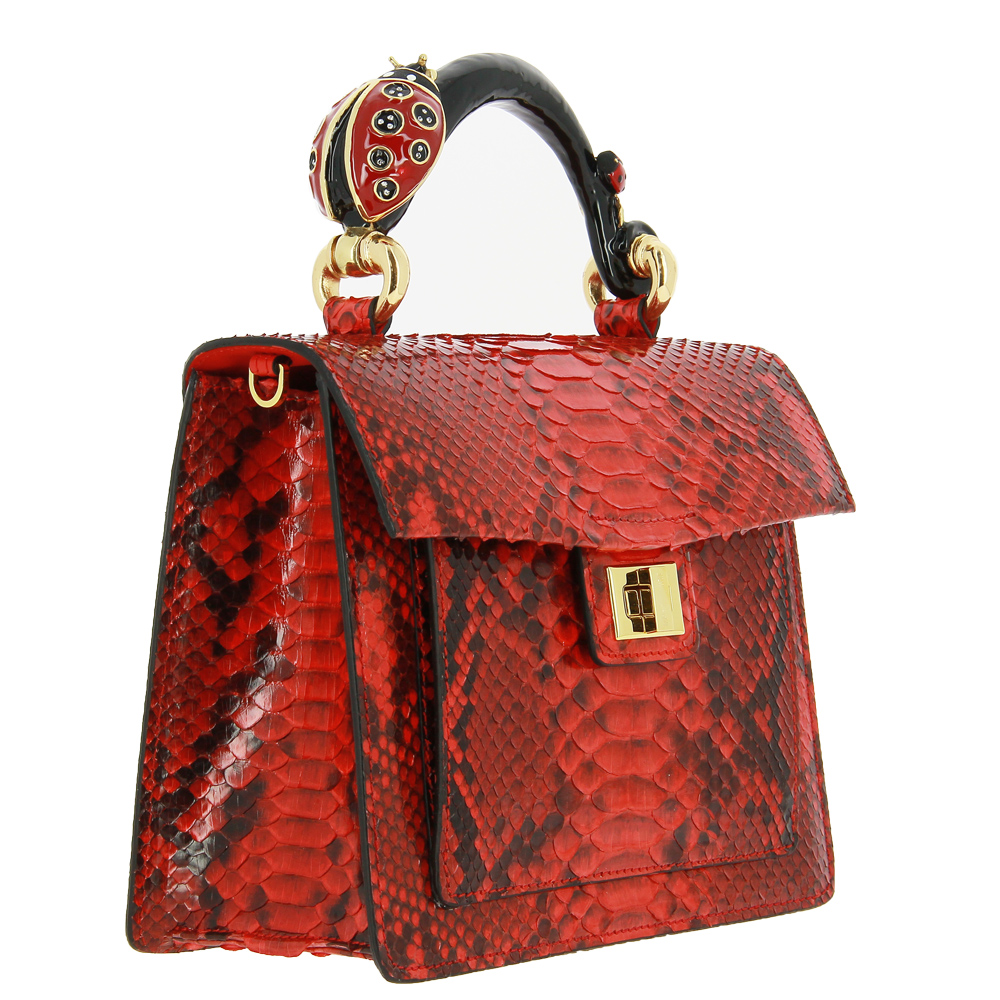 Silvano Biagini Tasche MELISSA ROSSO PITONE COCCINELLA