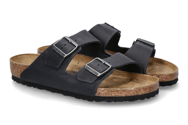 Birkenstock Pantolette ARIZONA NORMAL Naturleder schwarz