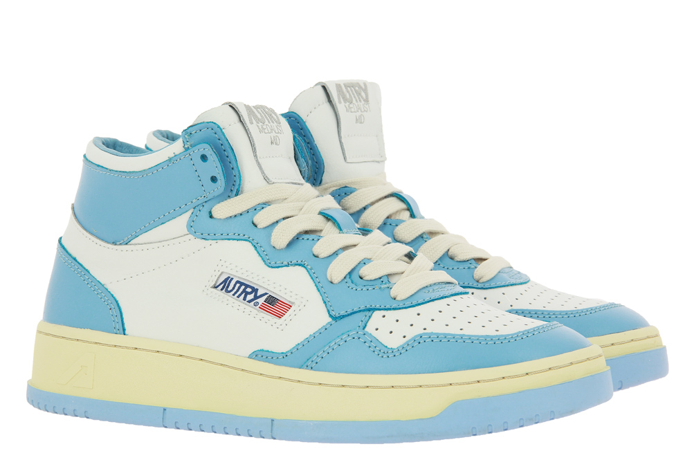 Autry Mid-Cut Sneaker LEAT WHITE SEA Autry Mid-Cut Sneaker LEAT WHITE SEA