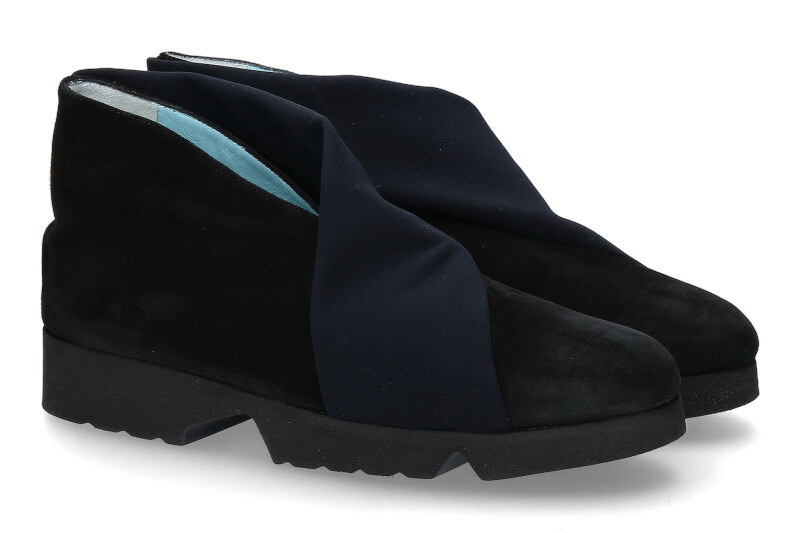 Thierry Rabotin Slipper GEDONE CAMOSCIO NERO SETA BLU (39½)