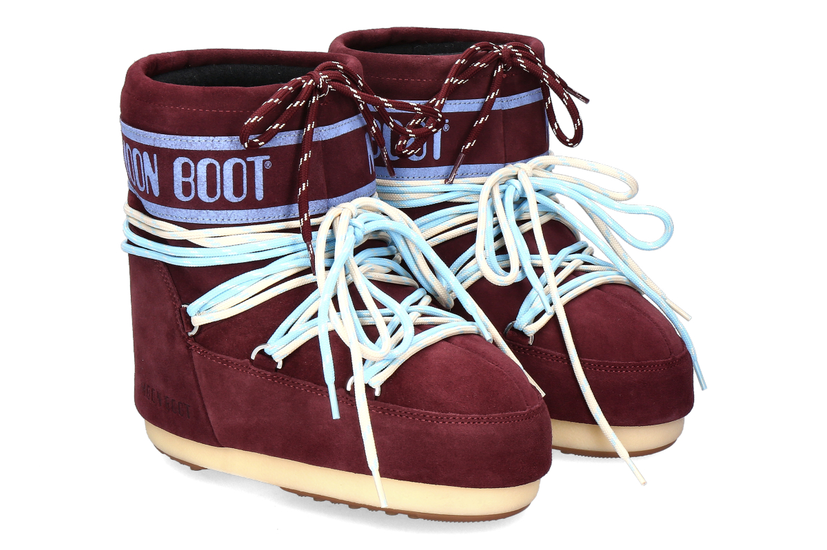 Moon Boot Bootie ICON LOW SUEDE - burgundy/bordo