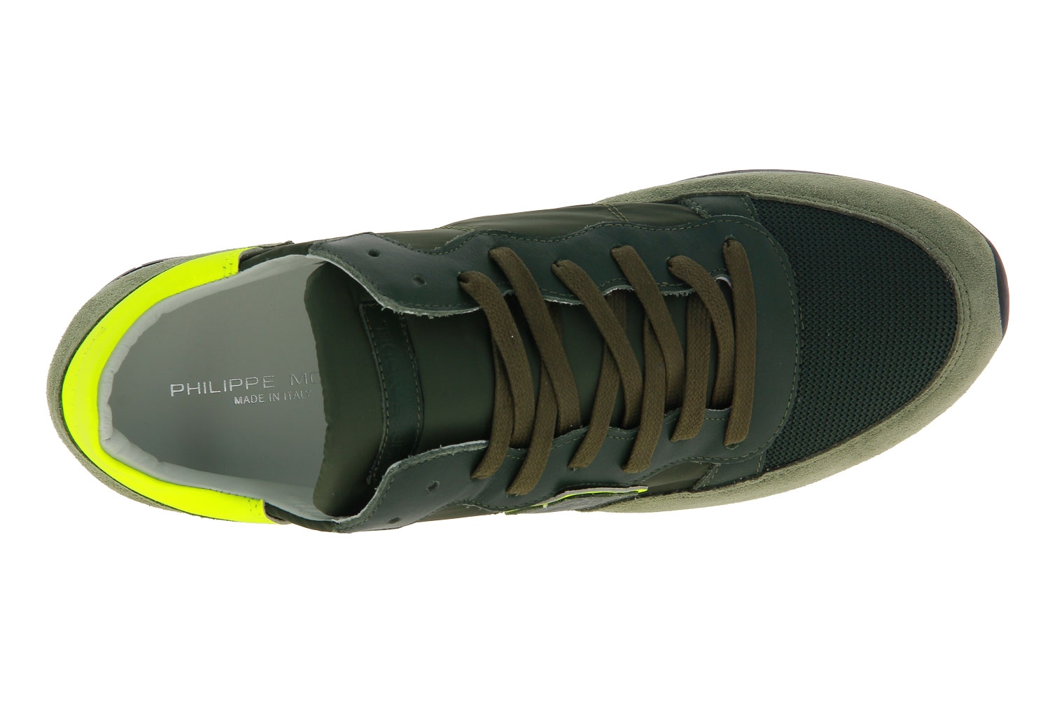 Philippe Model Sneaker TROPEZ MONDIAL FLUO VERT JAUNE (45)