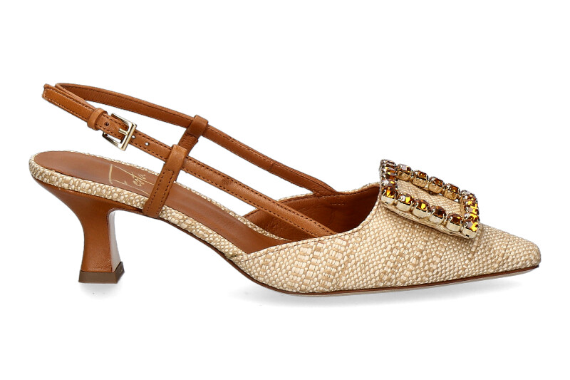 Roberto Festa Slingpumps STEFI RAFFIA PAGLIA CUOIO