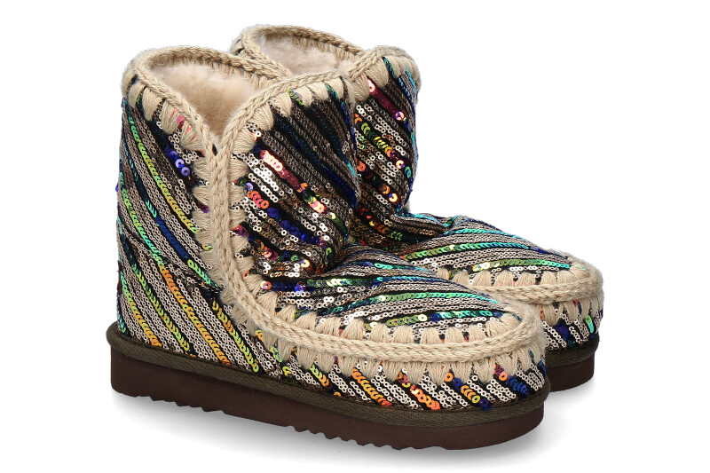 Mou Boots gefüttert ESKIMO STRIPY SEQUINS- multicolor