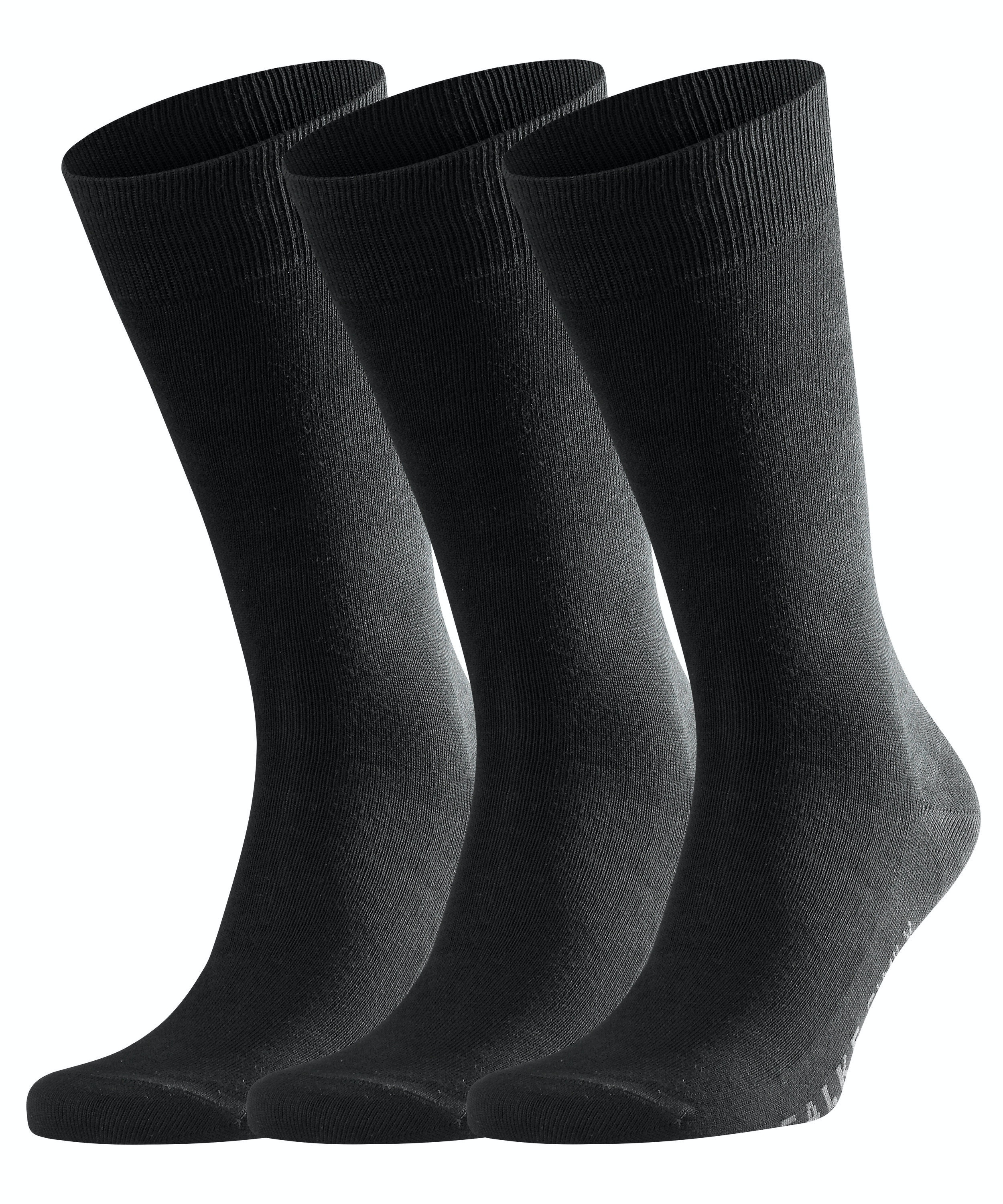 FALKE Family 3-Pack Damen Socken BLACK