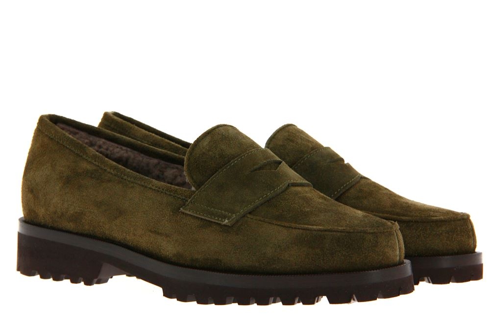 Unützer Slipper gefüttert VELOUR KHAKI (39½)