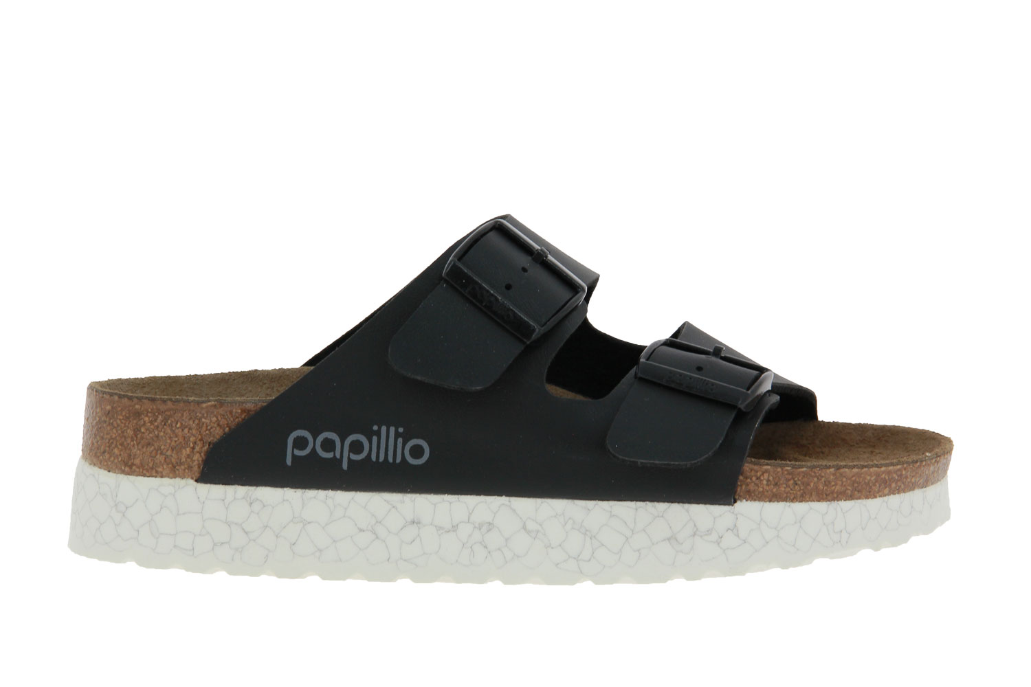Papillio by Birkenstock Pantolette SCHMAL ARIZONA MONOCHROME MARBLE BLACK 40