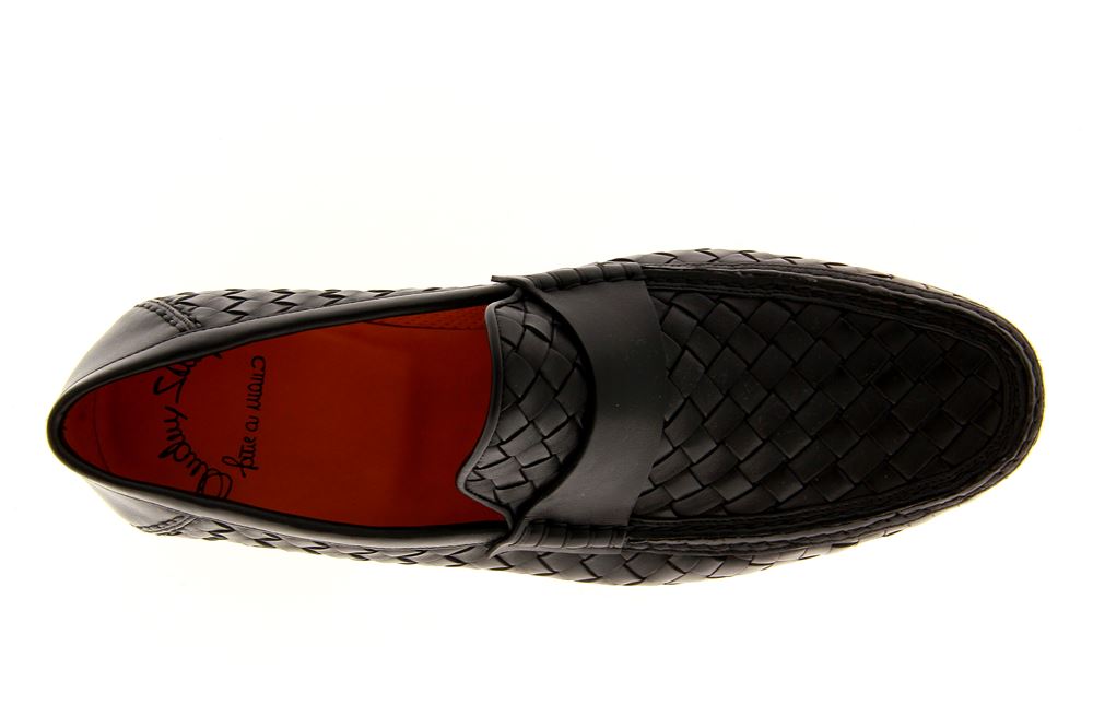 Santoni Slipper LEATHER BLACK (42½)