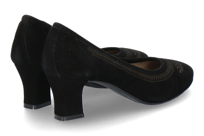 Dirndl + Bua Pumps ZIEGENVELOUR SCHWARZ (39½)